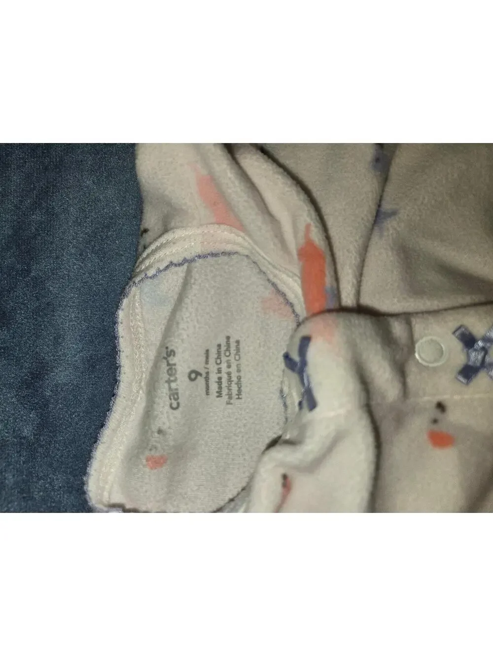 Girls 9 month fleece sleepers